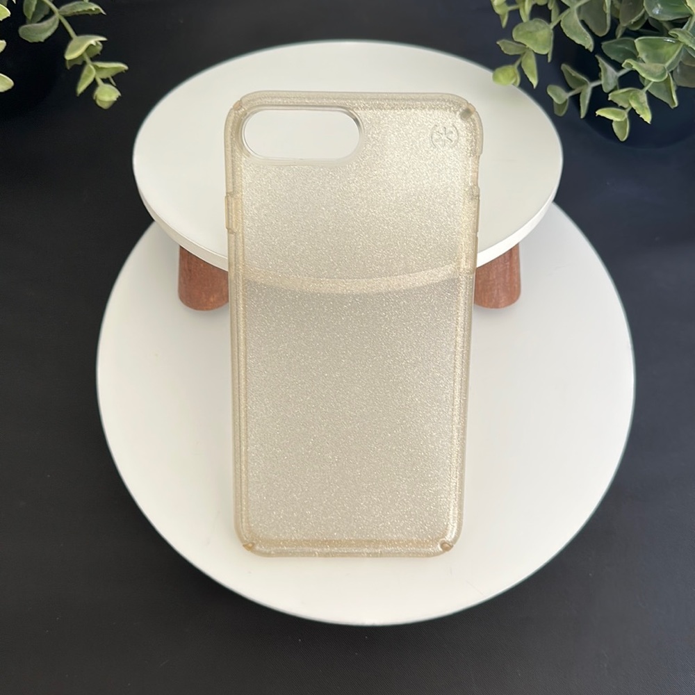 iPhone 7+ Speck Gold Glitter Case